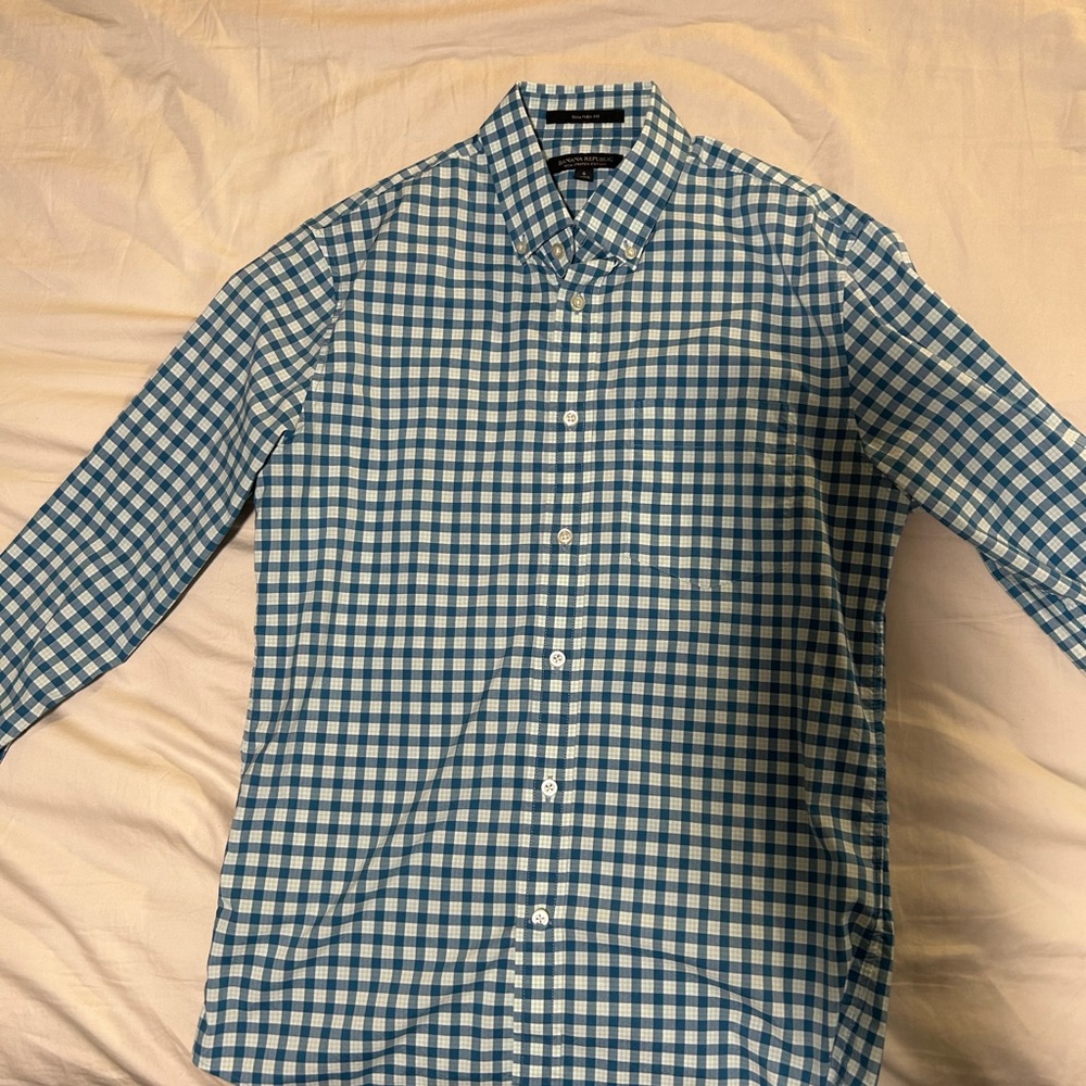 Men's Blue Checkered Shirt